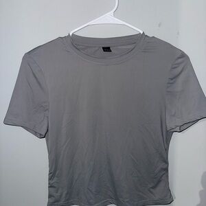 Gray Short Sleeve Top